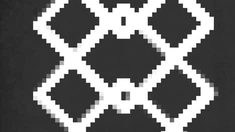 geometric white square pattern on black background