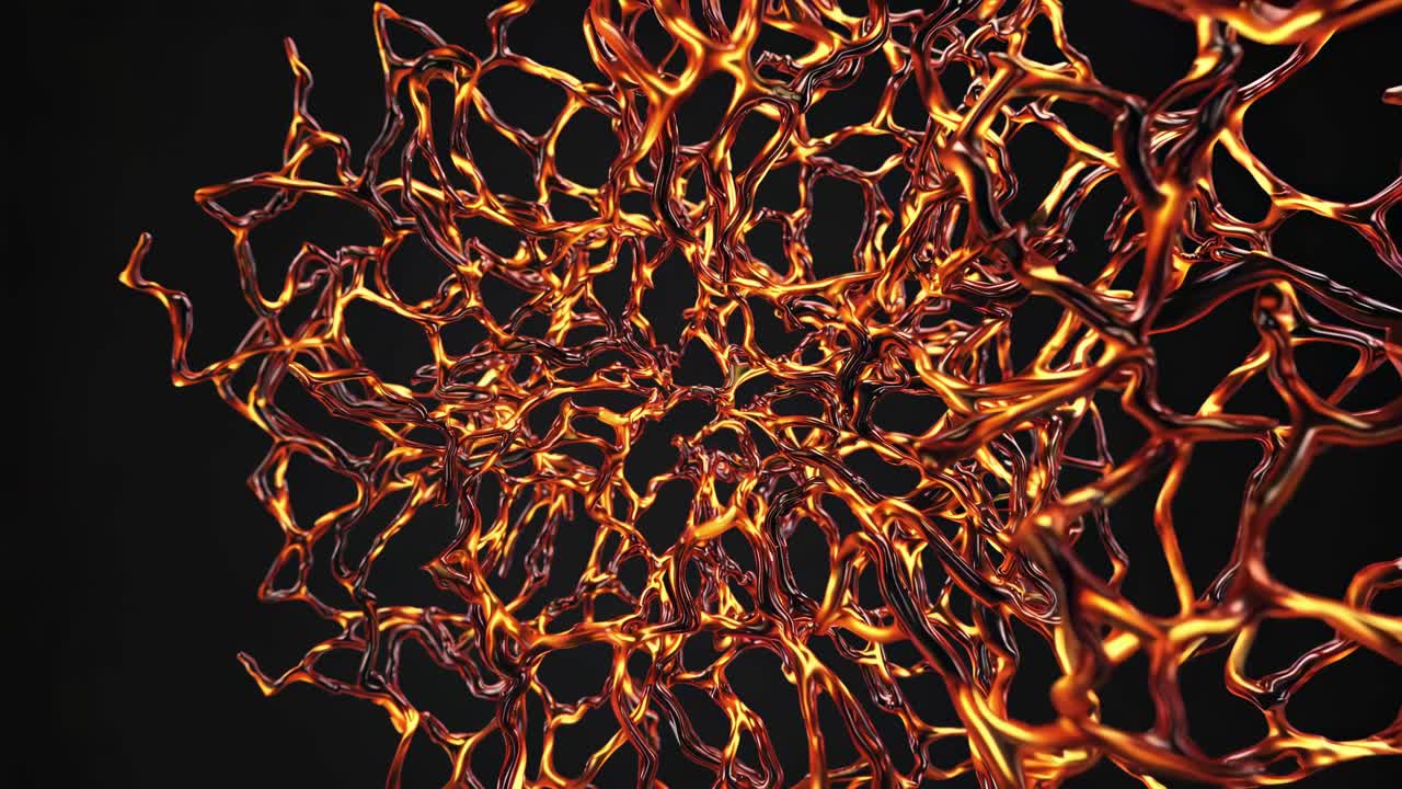 Abstract Golden Organic Structure