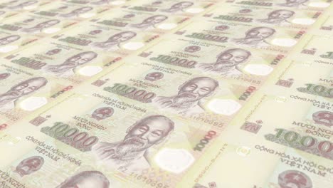 billetes de un millar de dongs vietnamitas de vietnam, dinero en efectivo, bucle