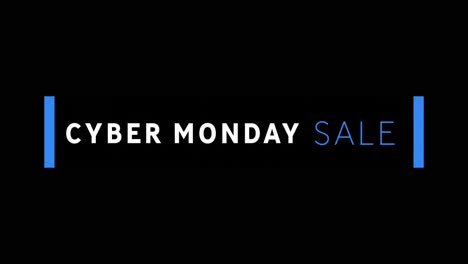 Texto-De-Venta-De-Cyber-Monday-Blanco-Y-Azul-Que-Aparece-Contra-Una-Pantalla-Negra