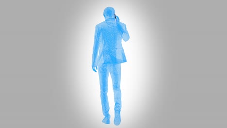 telefoni cellulari con telefono cellulare - ciclo di rotazione su uno sfondo bianco