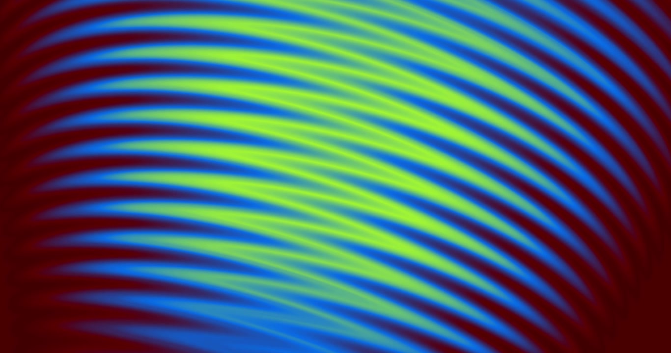 Abstract Background with Glowing Blue and Green Wavy Lines