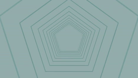 animation of multiple green hexagon outlines on blue and white hexagon shapes moving