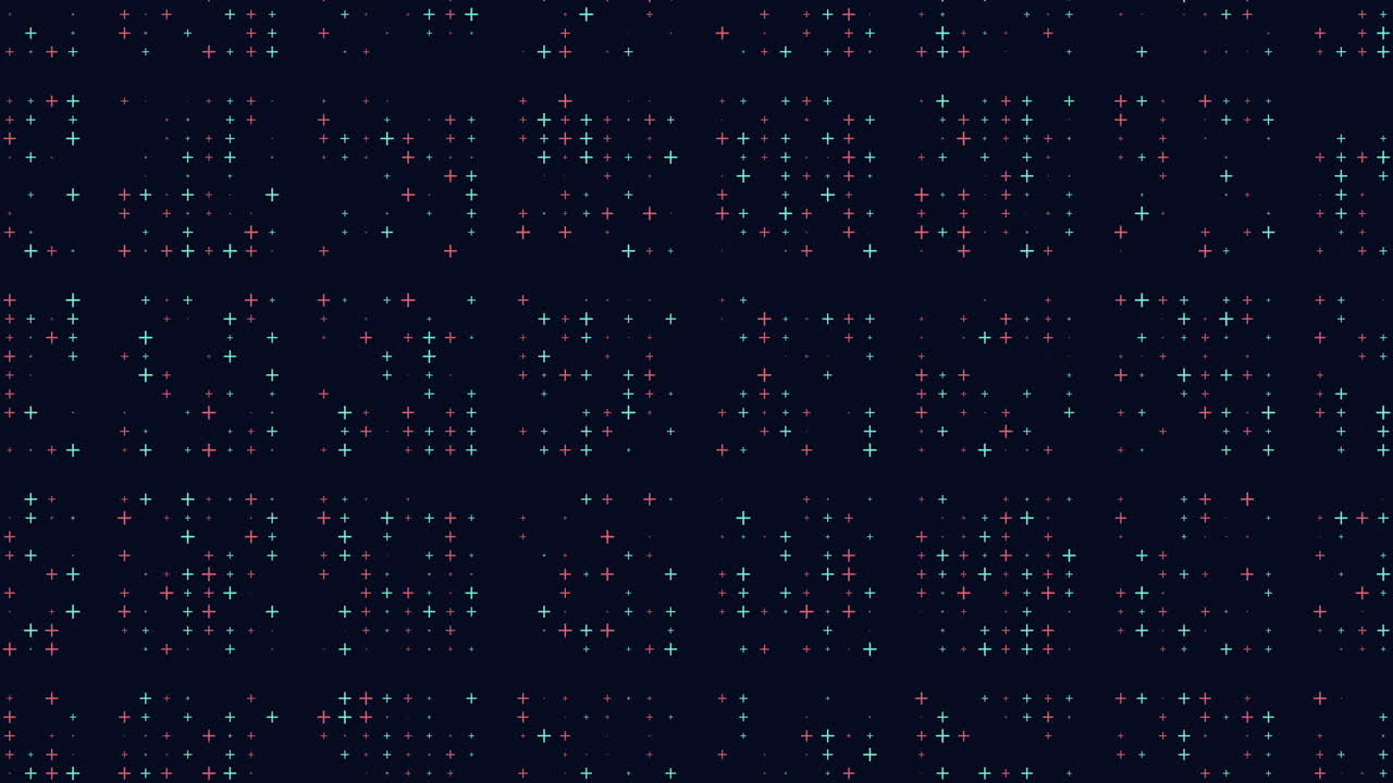 Colorful dot grid pattern on dark background