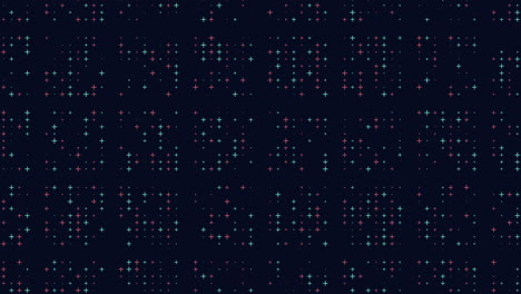 colorful dot grid pattern on dark background