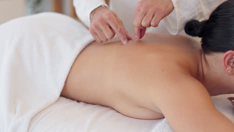 Acupuncture,-spa-and-wellness,-woman-and-needle