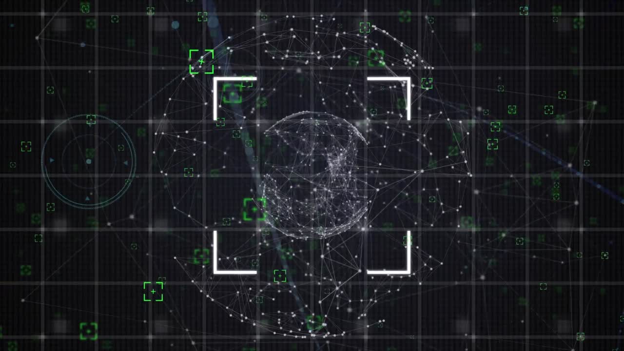 animación de redes de conexiones sobre un fondo negro