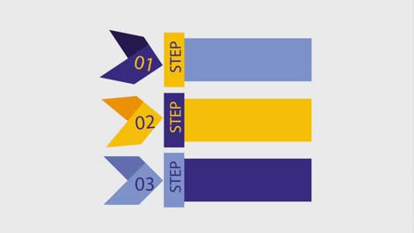 diagrama de presentación infográfica pasos flechas