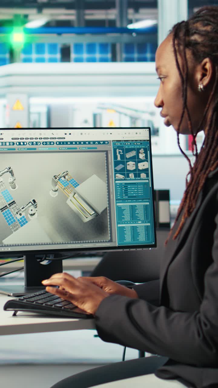 Vertical Video Photovoltaics Factory Programmer Coding App Monitoring System Performance