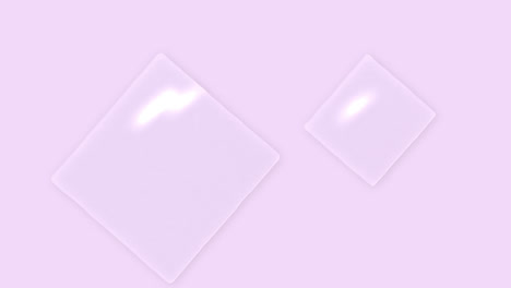 Animation-of-two-transparent-tipped-squares-over-soft-pale-lilac-background
