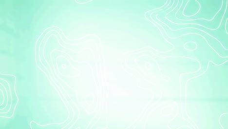 animation of white contour lines moving on pale green and white background