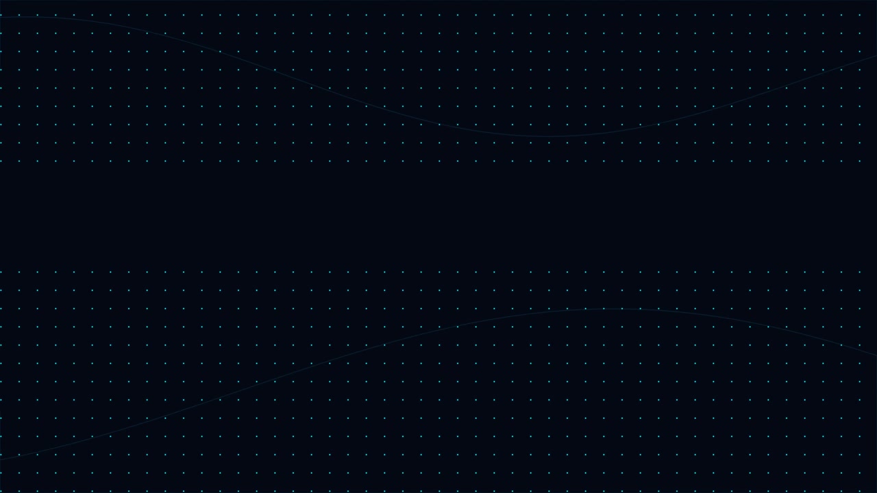Abstract Digital Background with Moving Wave Lines and Dots