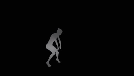 silhouette of a woman in high heels posing