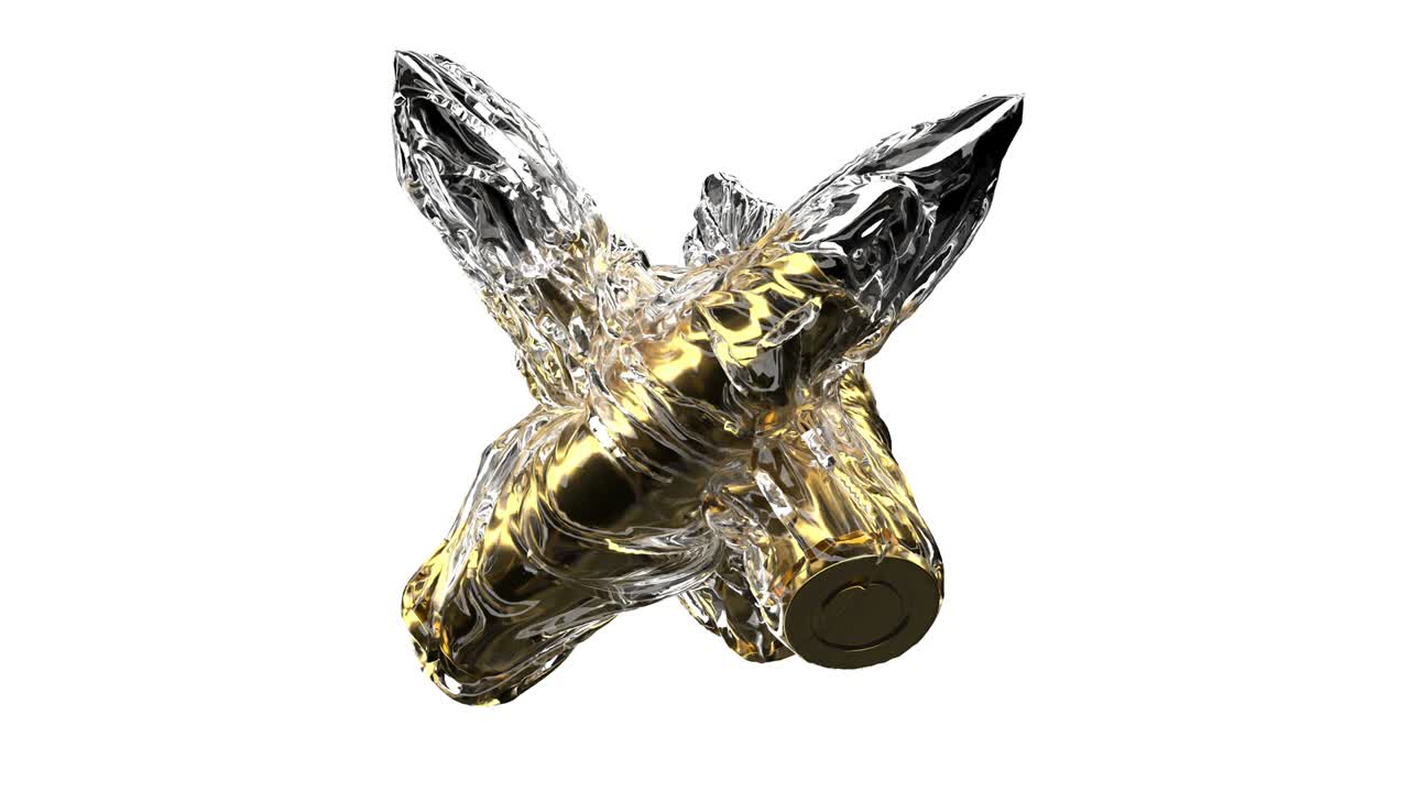 las balas están envueltas en un arma de tiro transparente salafan regalo macro capaz de hacer un bucle sin costuras 4k