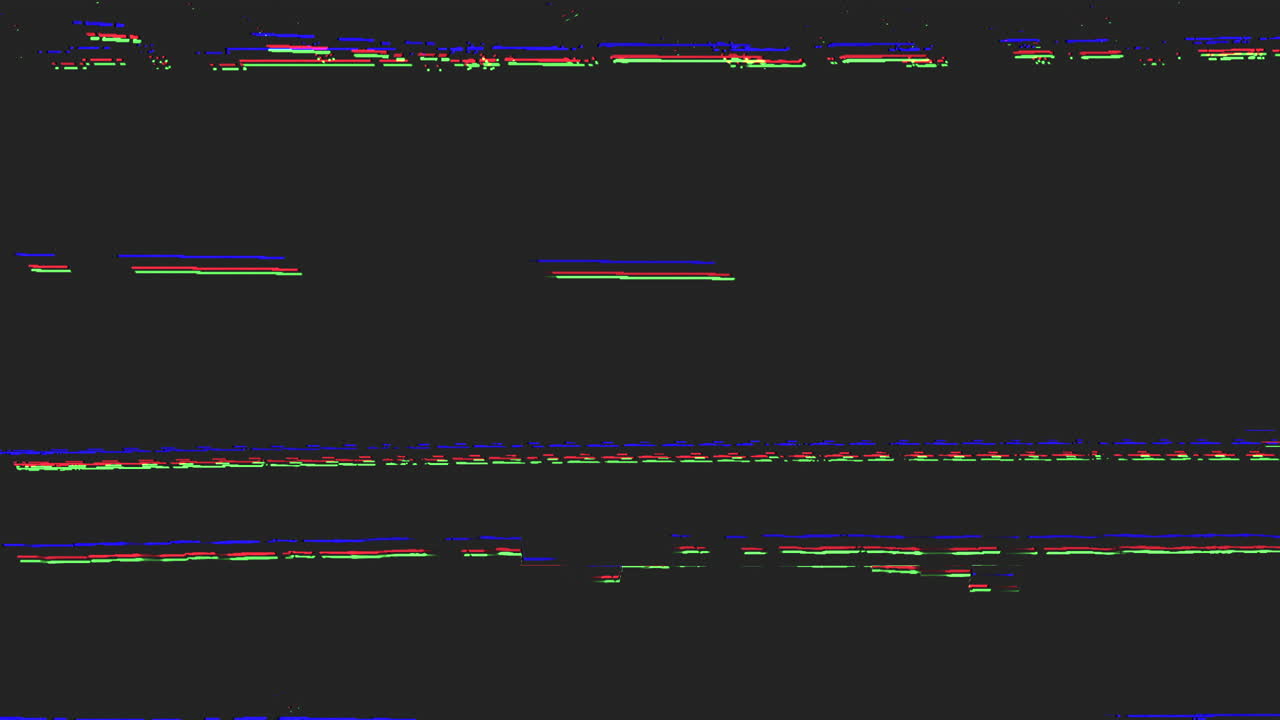 Glitch and noise television defects with artifacts