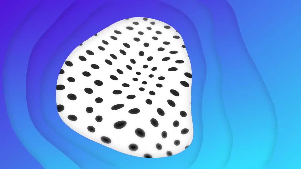 Animation of shapes over moving black and white background