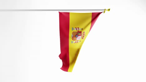 Flag-of-Spain,-background;-3D-render-vertical