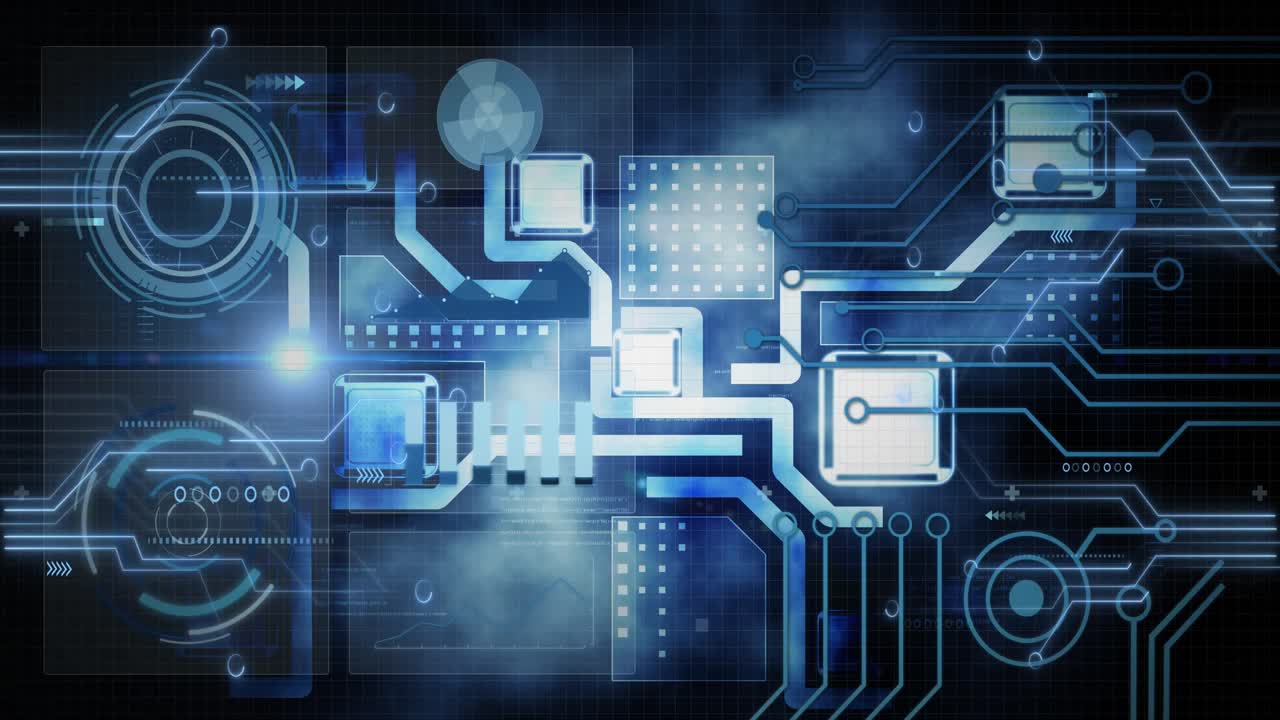 animación del procesamiento de datos a través de redes de conexiones