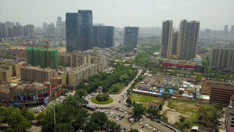 calles de tráfico de zhuhai paisaje urbano panorama aéreo 4k china