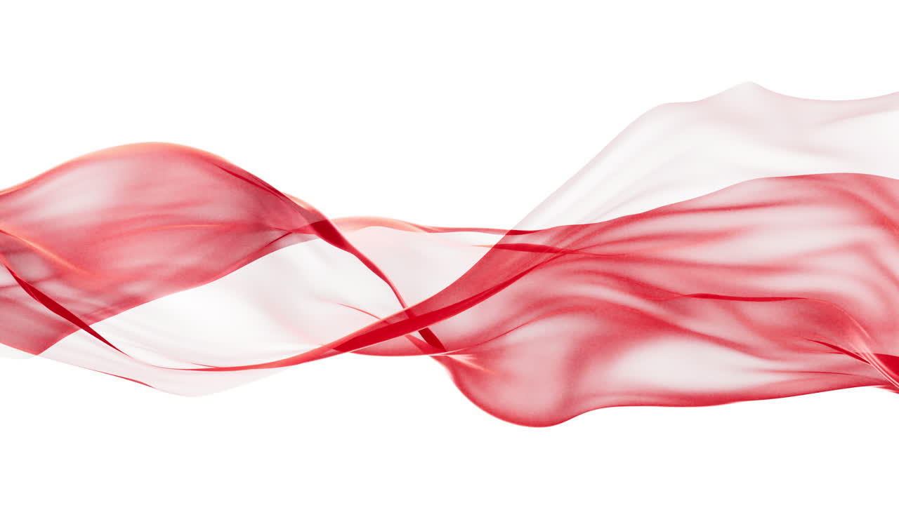 흐르는 빨간 천 배경, 3d 렌더링