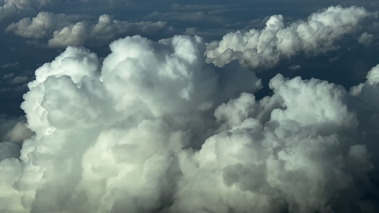 Stunning Aerial View of Fluffy White Clouds