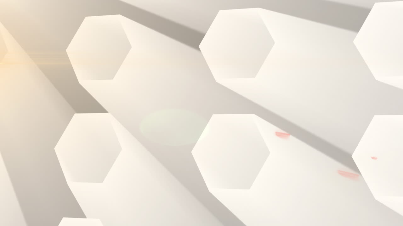 3d  ⁇ 색 육각형 모양의 반 ⁇ 이는 네트워크의 애니메이션