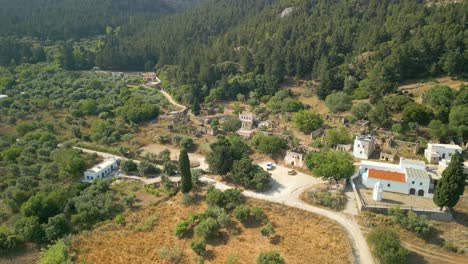 panoramic view of the historical remains in cos island city, greece