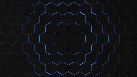 concept background with hexagons. technology animation background with hexagonal pattern. seamless loop animation