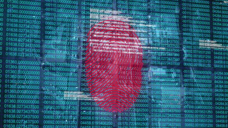 escáner de huellas dactilares contra el procesamiento de datos