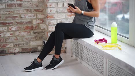 woman relaxing after a workout