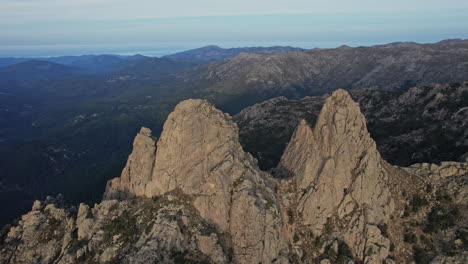 aerial view of the majestic corsican mountains