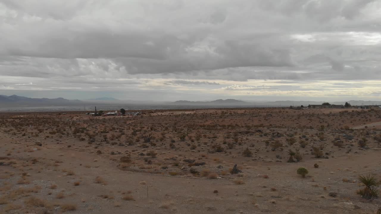 Nevada Desert Landscape Panorama in Winter