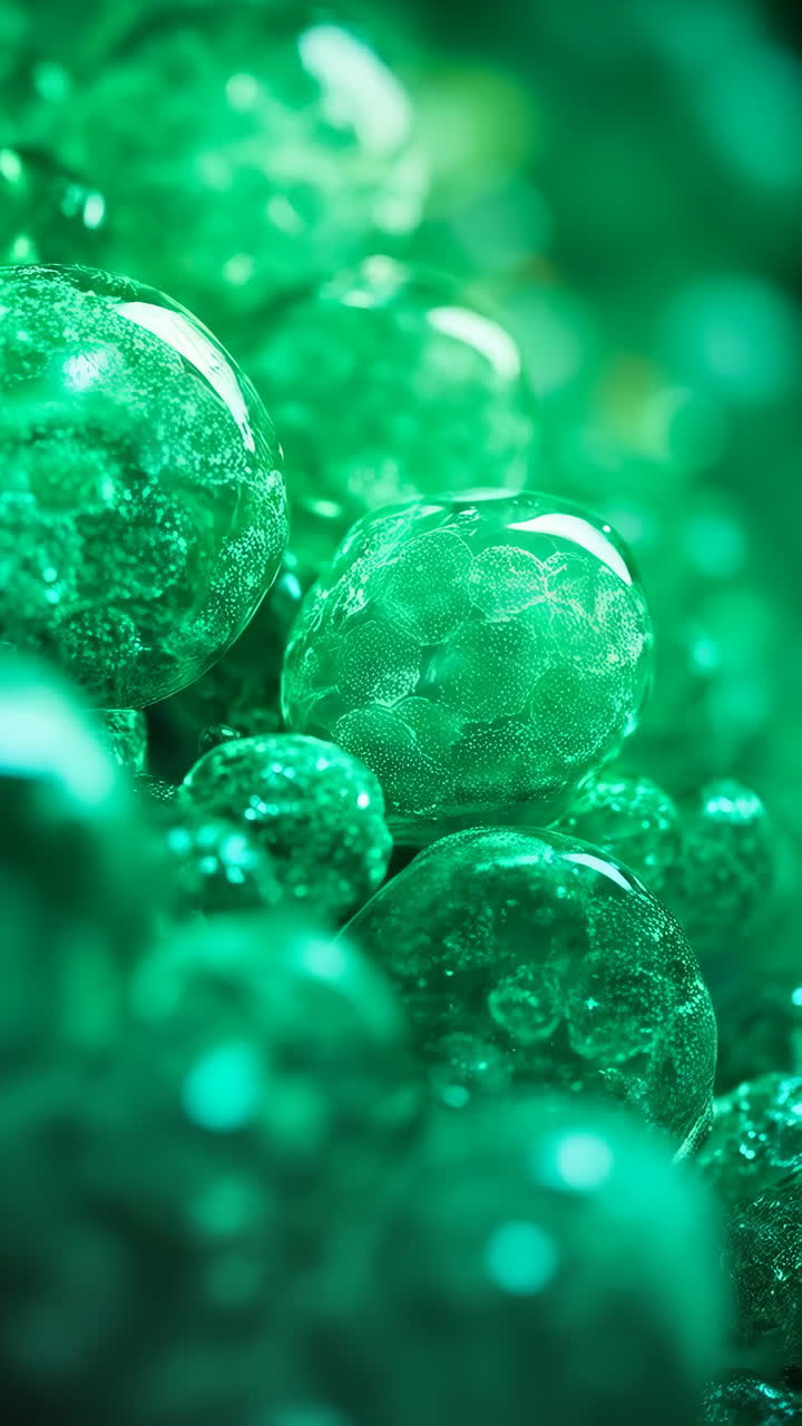 Vibrant Green Spheres Abstract Background