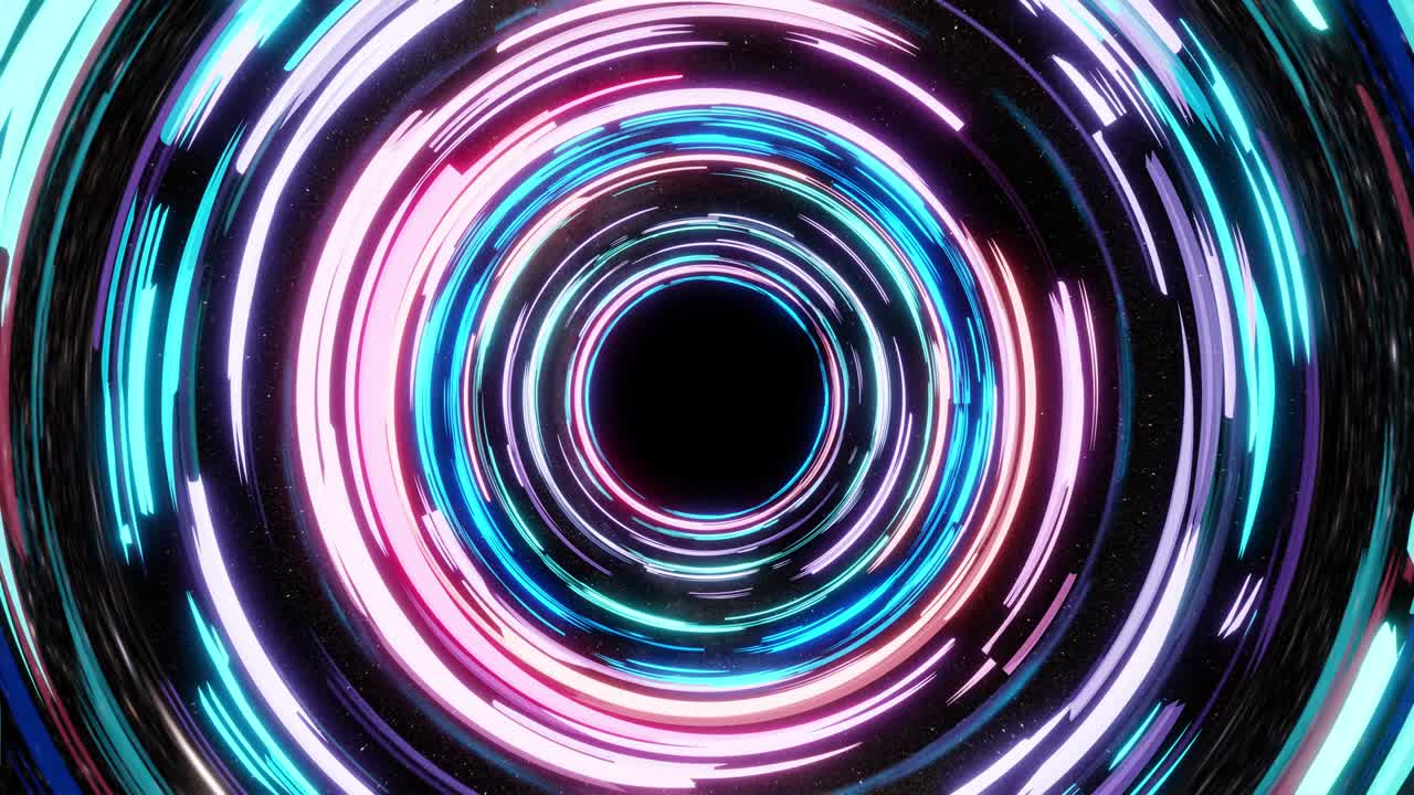 Abstract energy tunnel in space. Vortex energy flows