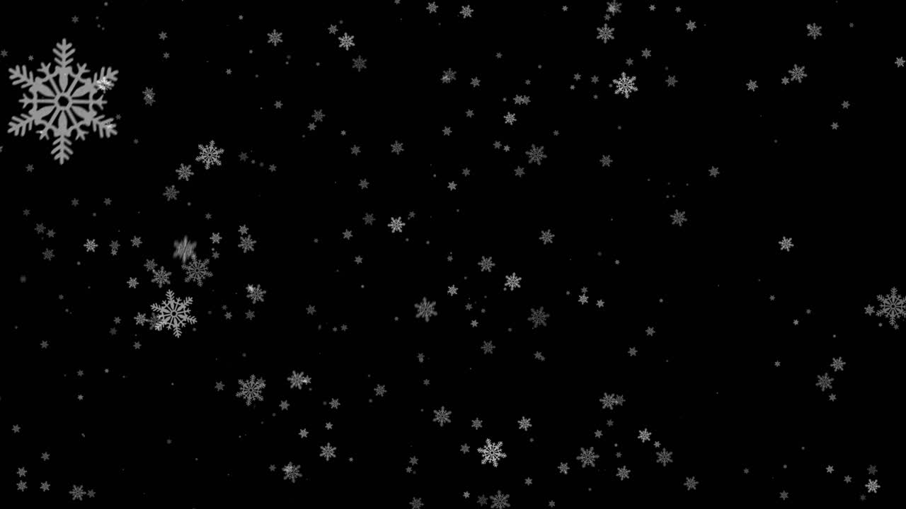 Snowflakes Animation on Green Screen and Black Background