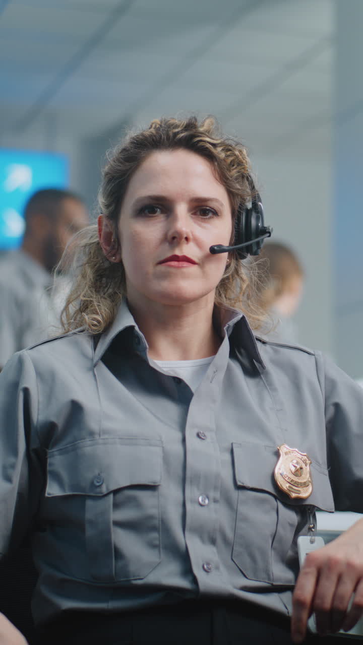 Security Officer in a Control Room