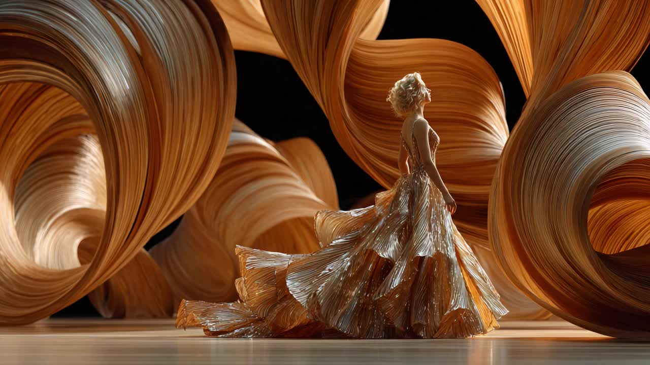 Elegant Woman in Couture Gown