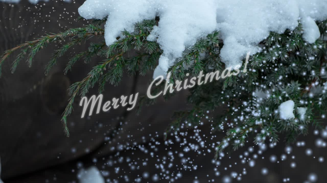 메리 크리스마스 스파클링 비디오와 함께 움직이는 눈알, 은색 음색 축제 비디오 소개 자연 배경