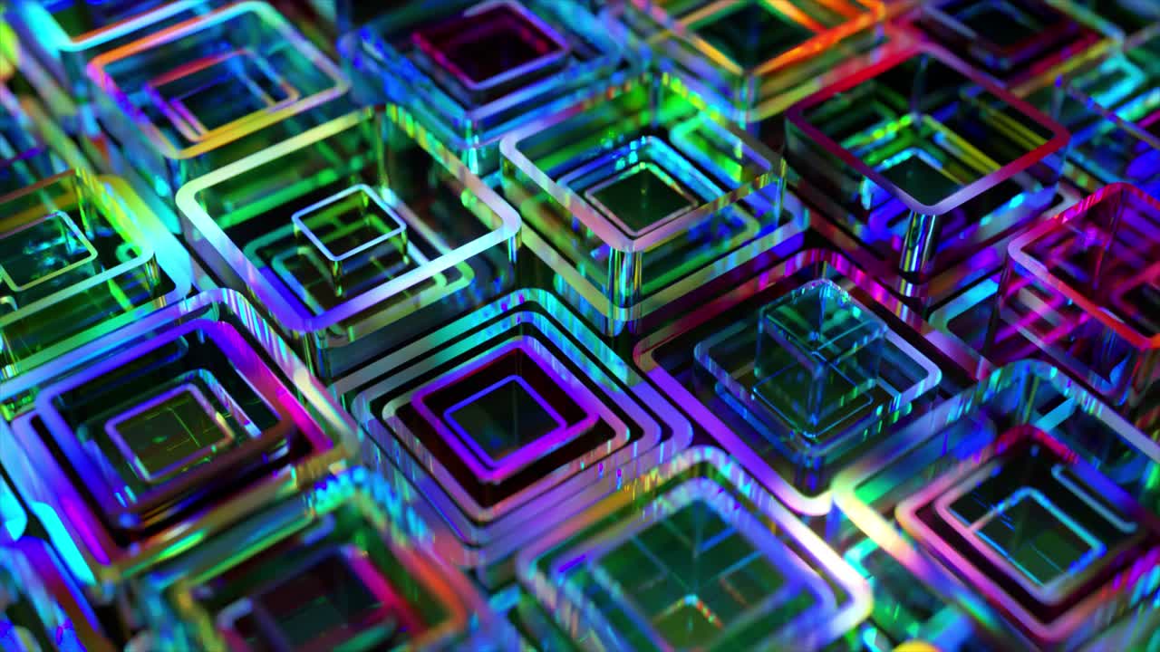 patrón geométrico abstracto de cuadrados de colores entrelazados