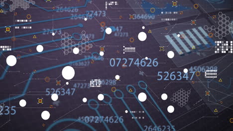 animation of data processing over spots