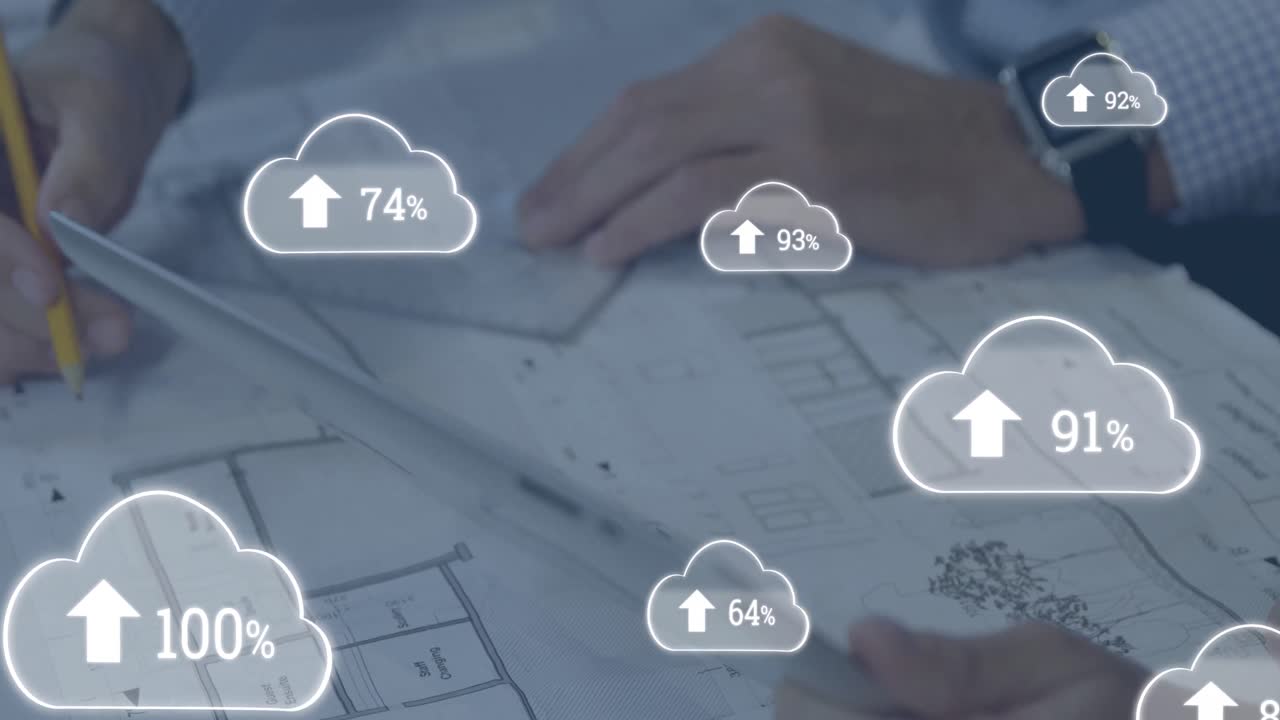 computación en la nube y números que aumentan 4k