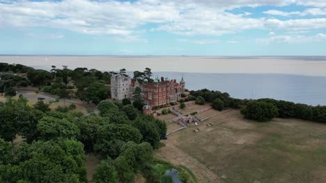 bawdsey manor suffolk reino unido vista aérea de un avión no tripulado