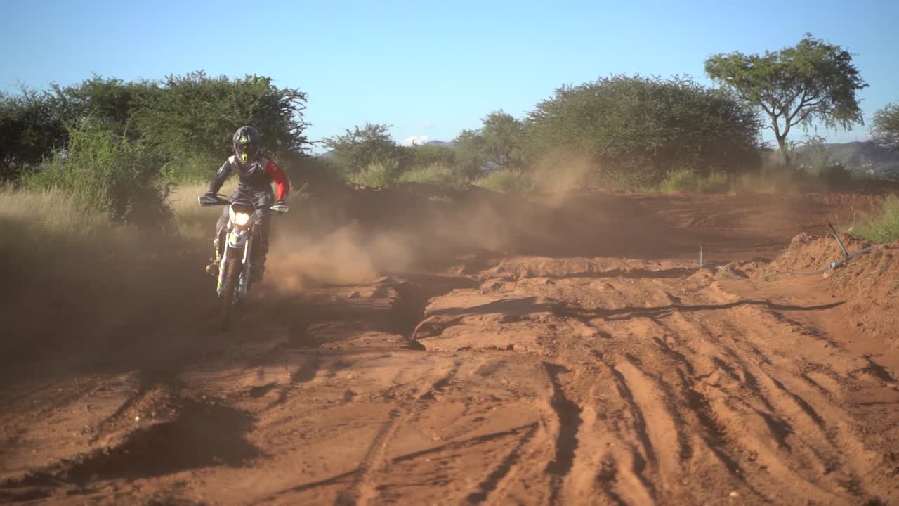 Motocross Rider in the Desert