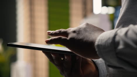 using a tablet