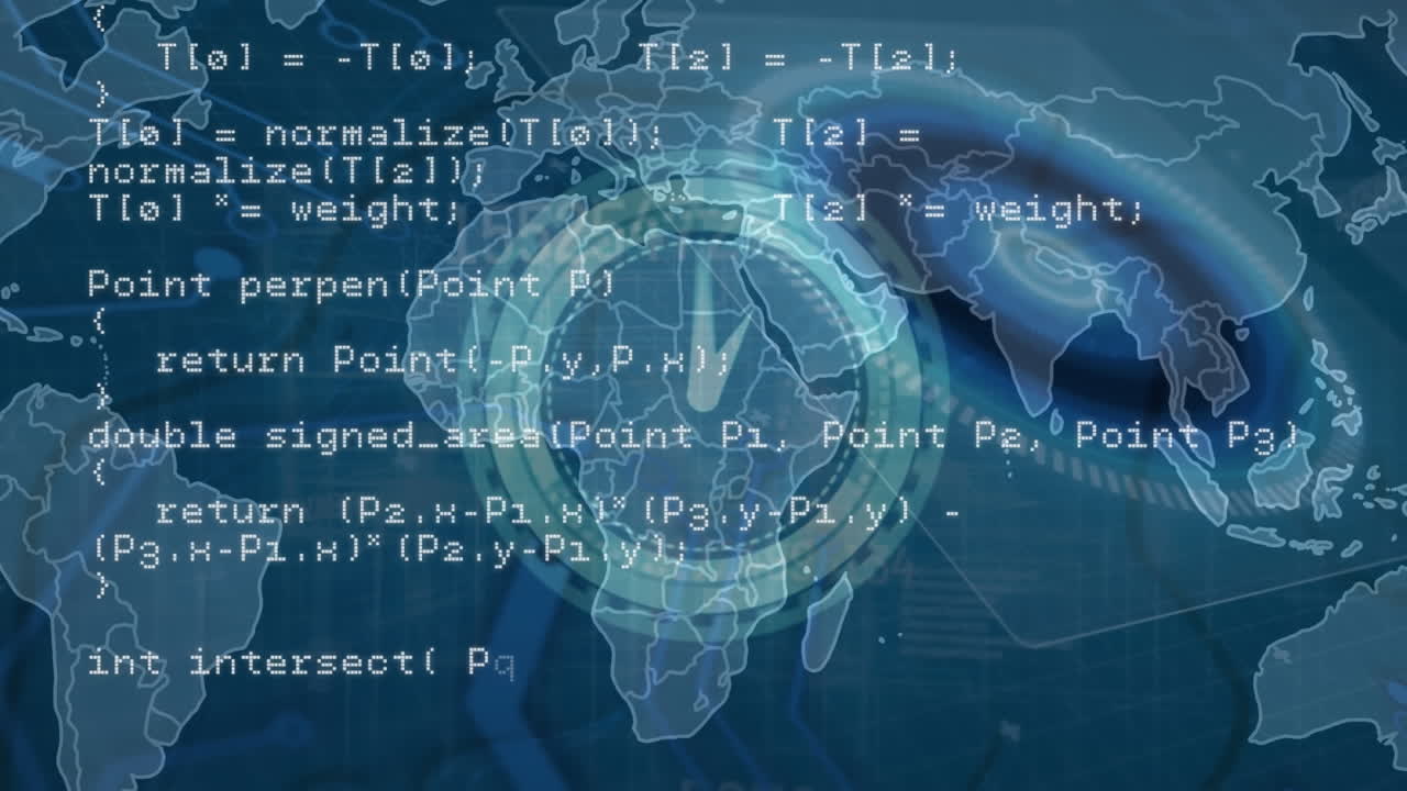 데이터 처리를 통해 세계 지도의 애니메이션