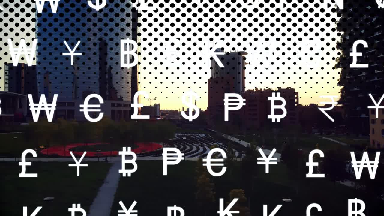 떨어지는 통화의 애니메이션은 정제 공장에서 노래합니다.