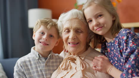 grandmother with grandchildren