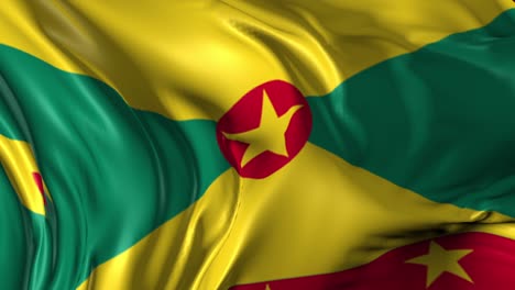 beautiful   3d animation of grenada flag in loop mode