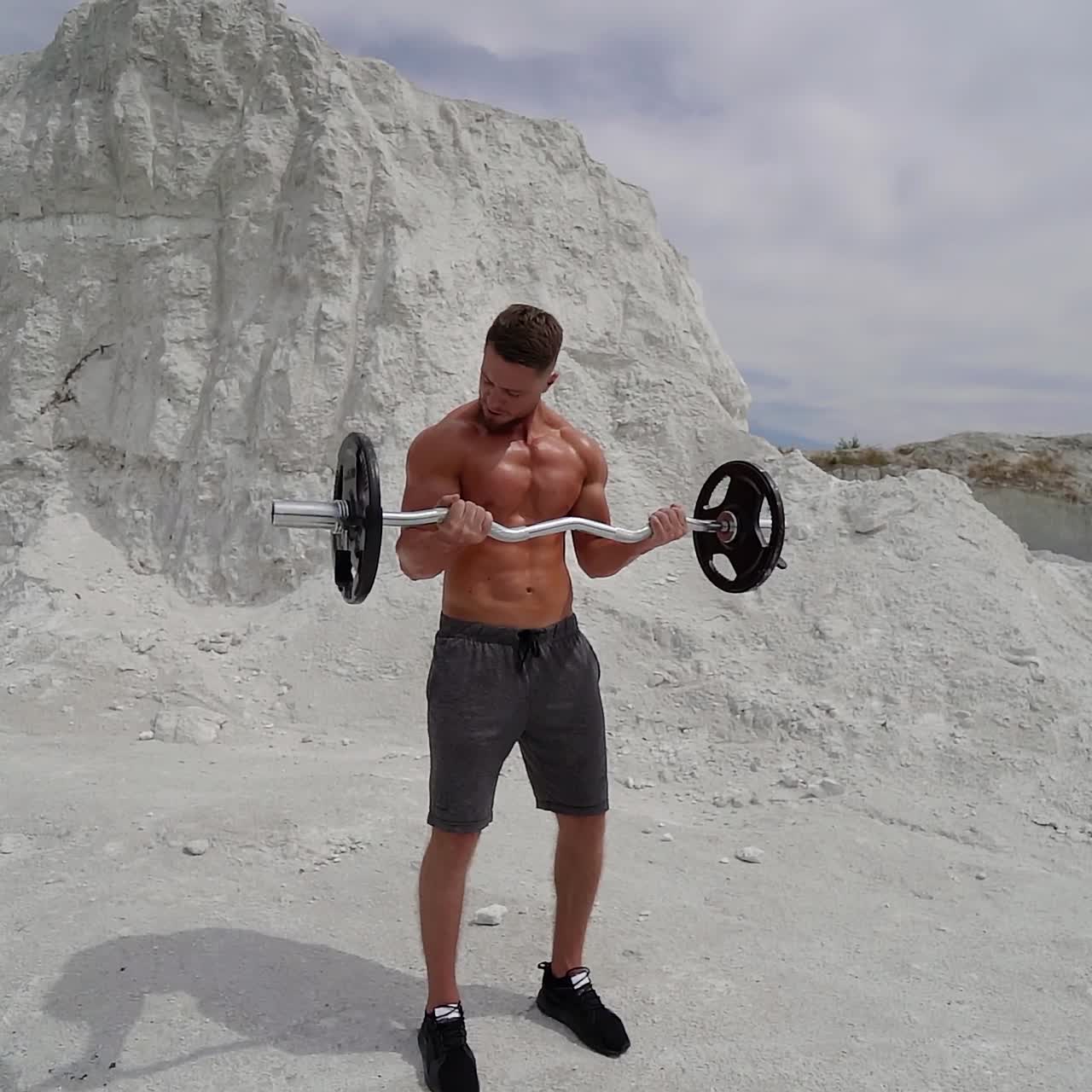 Man training outdoor