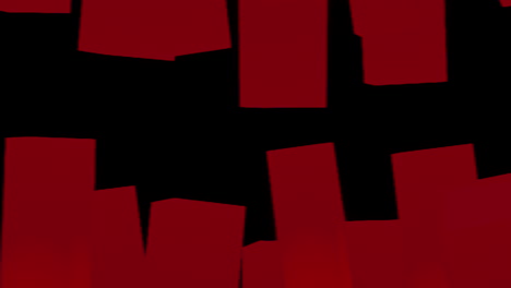 abstract red geometric shapes on black background